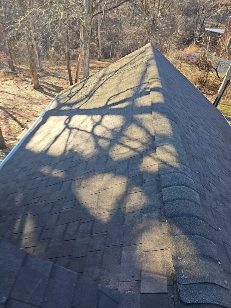 New ridge cap and shingles