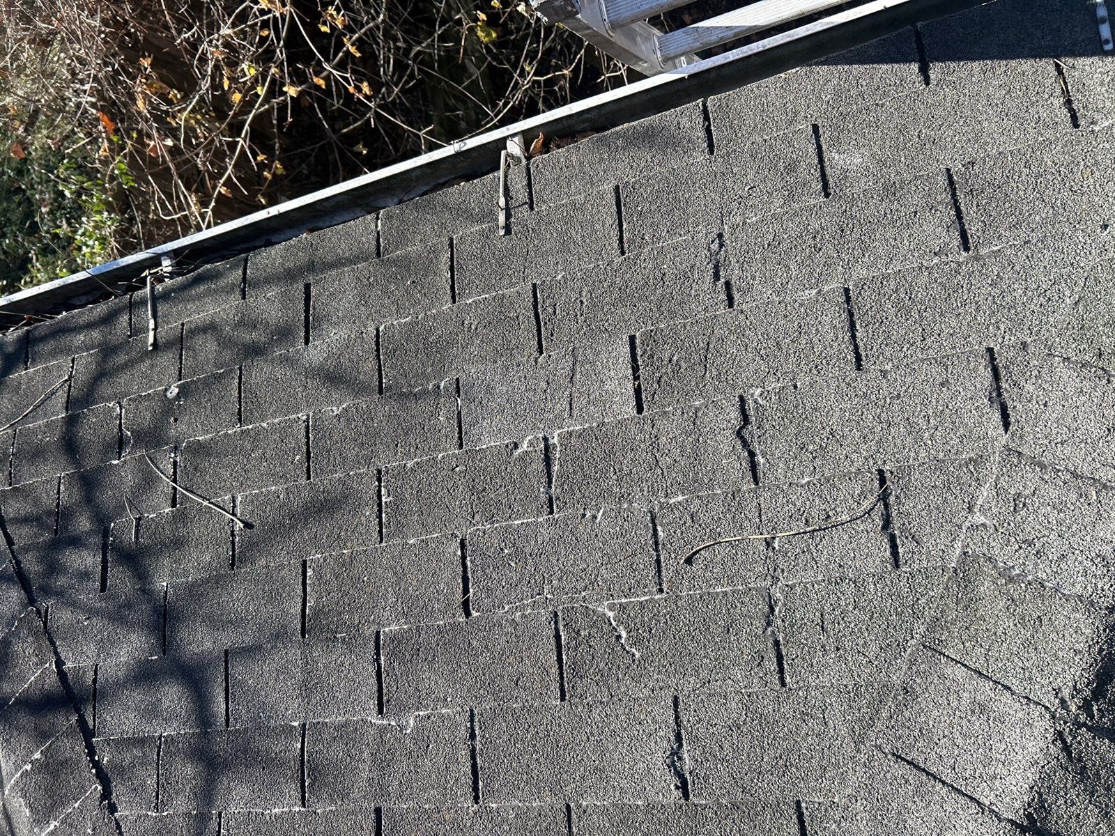 Close view of new gray architectural shingles in Pittsburgh, Alan Construction