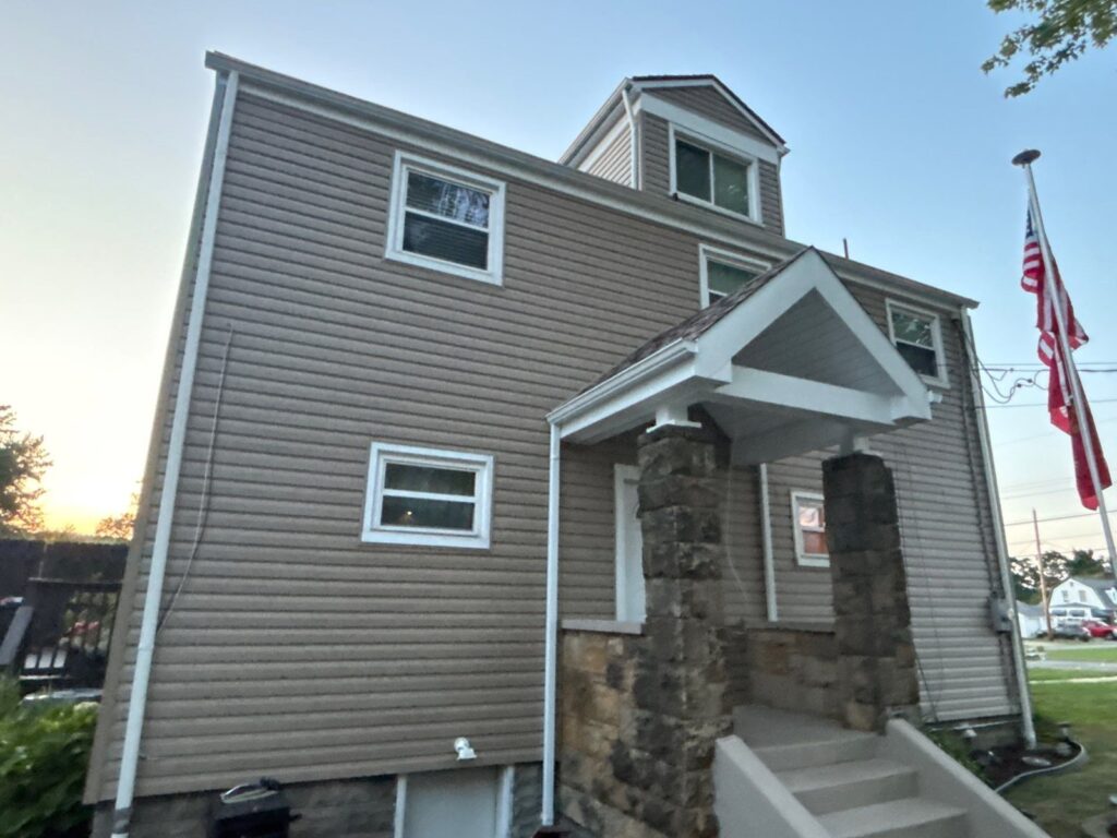 Finished vinyl siding on a Scott Township home