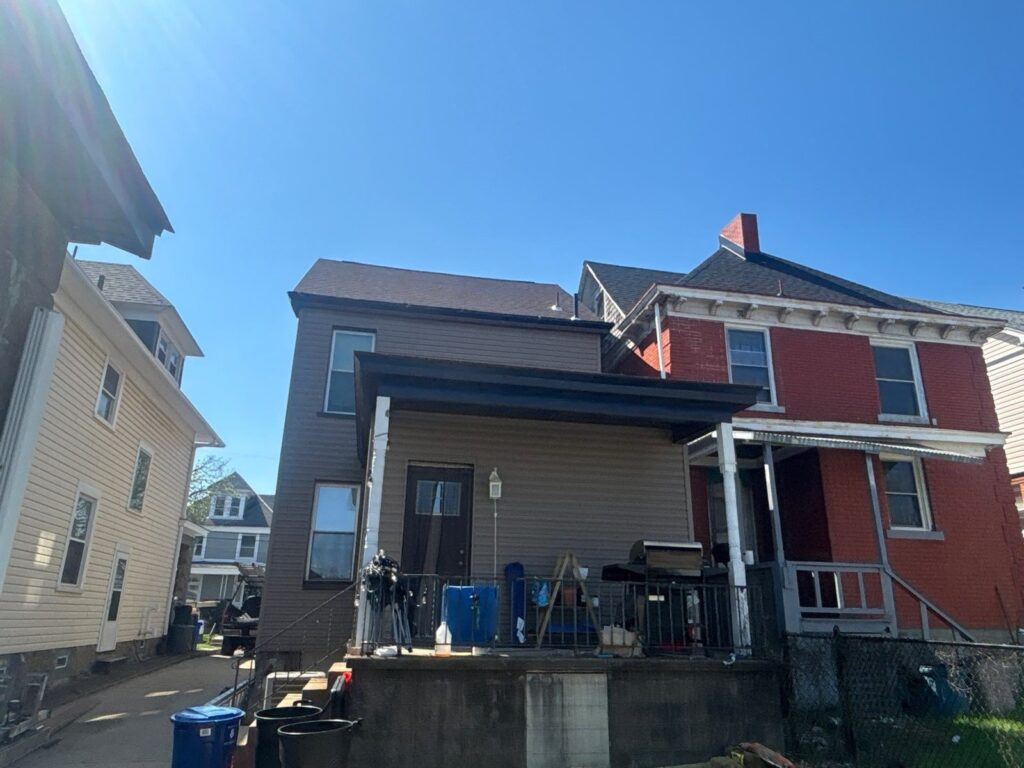 New siding on the back of a Beechview home